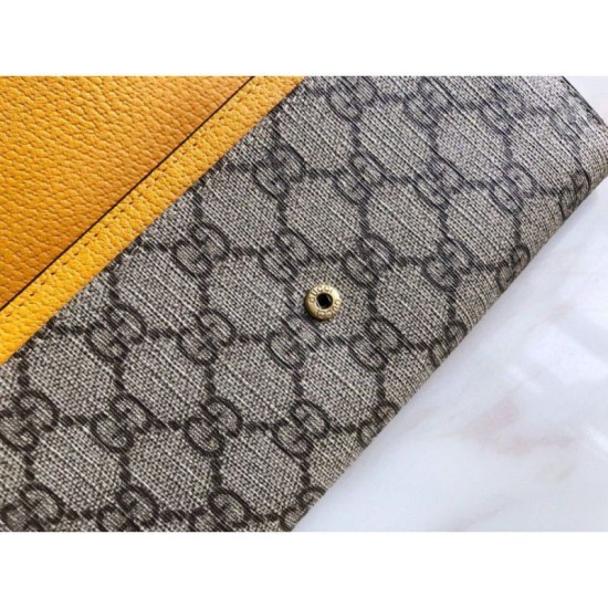 Replica Gucci GG Supreme Wallet 476421 Coffee