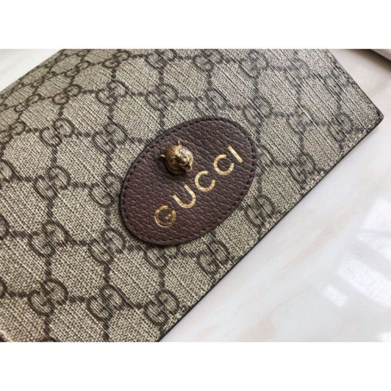 Replica Gucci GG Supreme Wallet 476421 Coffee