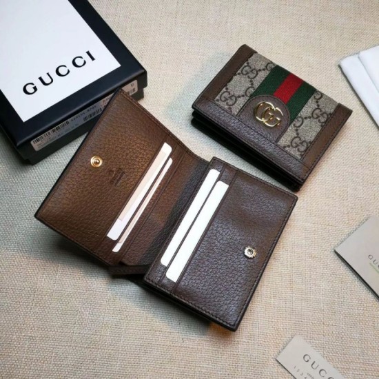 Replica Gucci Ophidia GG Card Case 523155 Coffee Fake Gucci Ophidia GG Card Case 523155 Coffee Replica