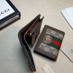 Fake Gucci Ophidia GG Card Case 523155 Coffee Replica