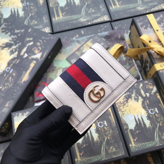 Fake Gucci Ophidia GG Card Case 523155 White Replica