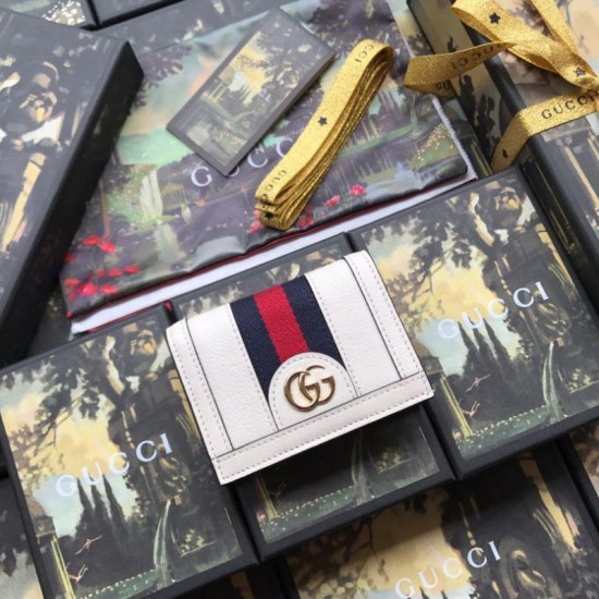 Fake Gucci Ophidia GG Card Case 523155 White Replica
