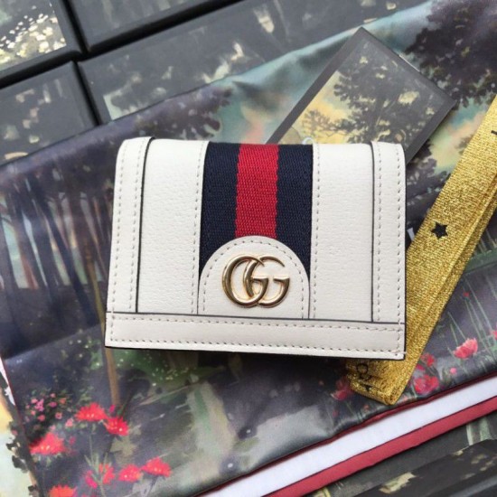 Fake Gucci Ophidia GG Card Case 523155 White Replica