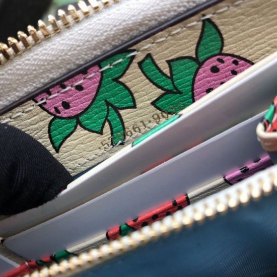 Fake Gucci Zumi Strawberry Print Zip Around Wallet 570661 Replica Fake Gucci Zumi Strawberry Print Zip Around Wallet 570661 Replica