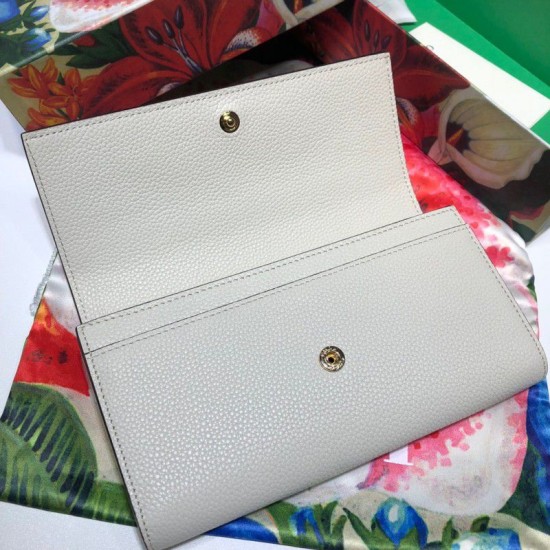 Replica Gucci Zumi Grainy Leather Continental Wallet 573612 White Replica Gucci Zumi Grainy Leather Continental Wallet 573612 White