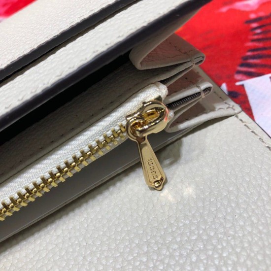 Replica Gucci Zumi Grainy Leather Continental Wallet 573612 White Replica Gucci Zumi Grainy Leather Continental Wallet 573612 White