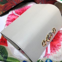 Replica Gucci Zumi Grainy Leather Continental Wallet 573612 White