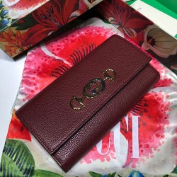 Replica Gucci Zumi Grainy Leather Continental Wallet 573612 Red