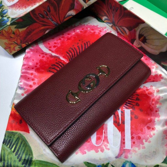 Fake Gucci Zumi Grainy Leather Continental Wallet 573612 Red Replica Replica Gucci Zumi Grainy Leather Continental Wallet 573612 Red