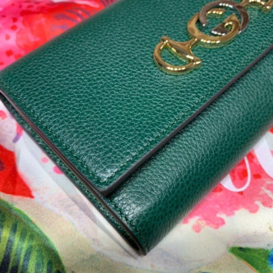 Replica Gucci Zumi Grainy Leather Continental Wallet 573612 Green Fake Gucci Zumi Grainy Leather Continental Wallet 573612 Green Replica