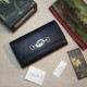 Fake Gucci Zumi Grainy Leather Continental Wallet 573612 Black Replica