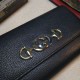 Fake Gucci Zumi Grainy Leather Continental Wallet 573612 Black Replica