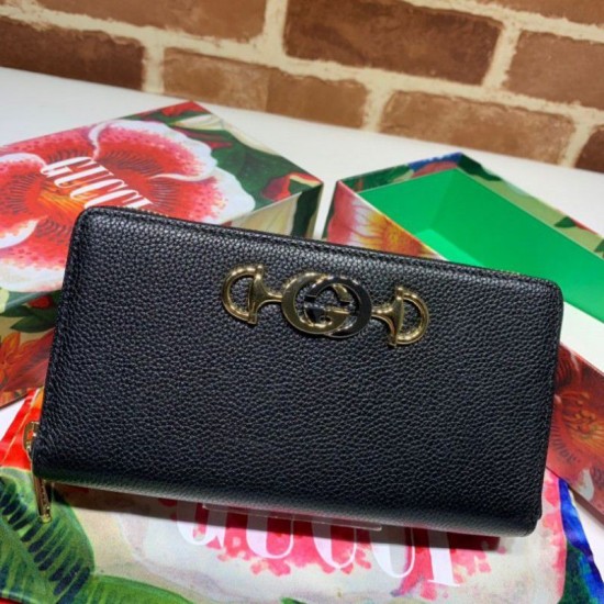 Fake Gucci Zumi Grainy Leather Zip Around Wallet 570661 Black Replica Fake Gucci Zumi Grainy Leather Zip Around Wallet 570661 Black Replica