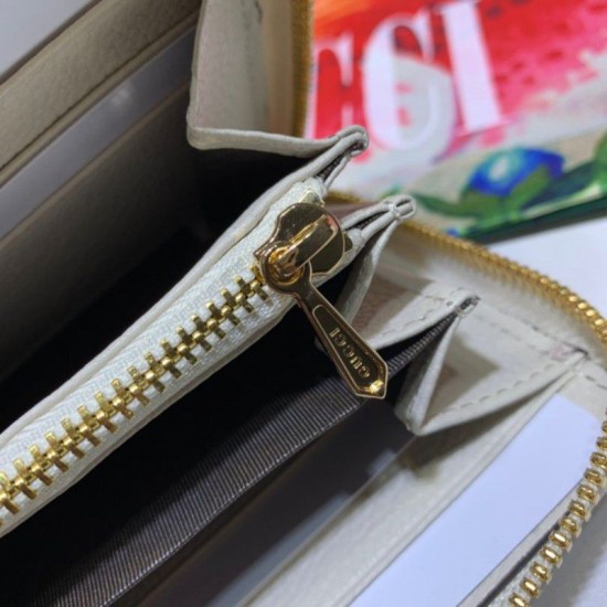 Replica Gucci Zumi Grainy Leather Zip Around Wallet 570661 White Replica Gucci Zumi Grainy Leather Zip Around Wallet 570661 White