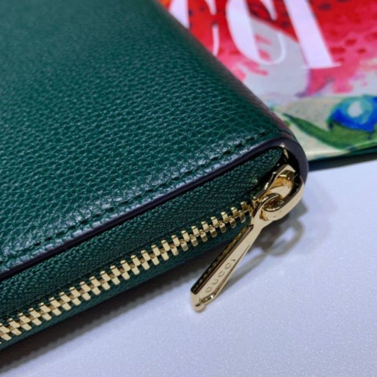 Replica Gucci Zumi Grainy Leather Zip Around Wallet 570661 Green Replica Gucci Zumi Grainy Leather Zip Around Wallet 570661 Green