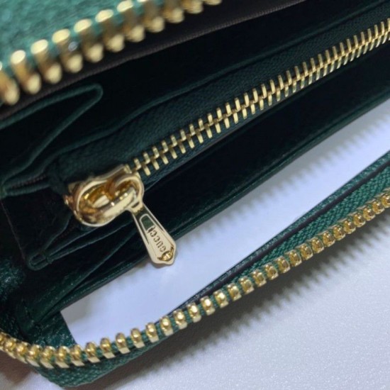 Replica Gucci Zumi Grainy Leather Zip Around Wallet 570661 Green Replica Gucci Zumi Grainy Leather Zip Around Wallet 570661 Green