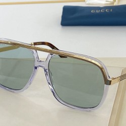 Replica Gucci GG0200S Square Sunglass Glod / Blue