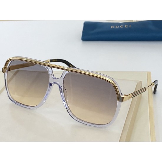 Replica Gucci GG0200S Square Sunglass Glod / Brown