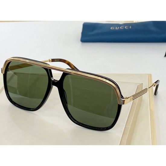 Replica Gucci GG0200S Square Sunglass Glod / Brown