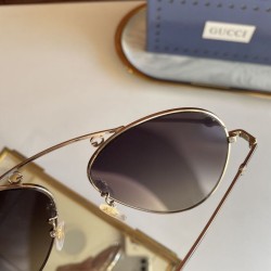 Replica Gucci GG0223S Sunglass Gold / Gray 