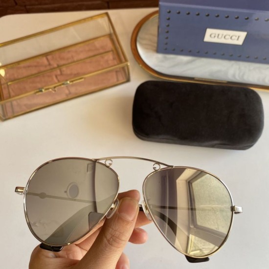 Replica Gucci GG0223S Sunglass Silver /Brown