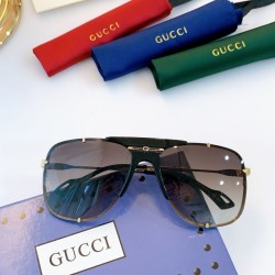 Replica Gucci GG0739S Round Frame Sunglass Black / Brown