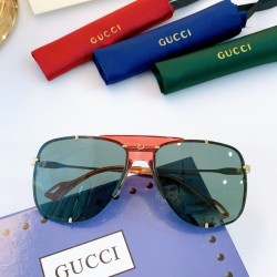 Replica Gucci GG0739S Round Frame Sunglass Green