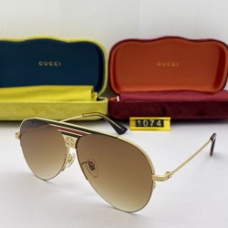 Replica Gucci GG1074 Round Frame Sunglass Brown
