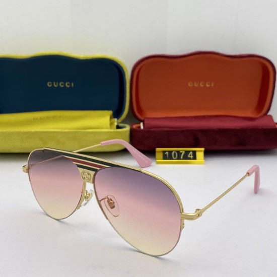 Fake Gucci GG1074 Round Frame Sunglass Pink Replica