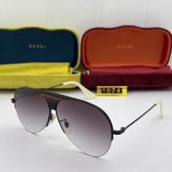 Replica Gucci GG1074 Round Frame Sunglass Black /Gray