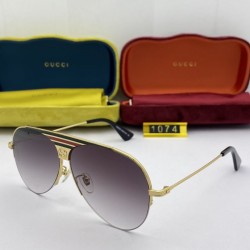 Replica Gucci GG1074 Round Frame Sunglass Gold /Gray Replica Gucci GG1074 Round Frame Sunglass Gold /Gray