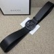 Fake Gucci belt with interlocking G Black Buckle 368186 Replica