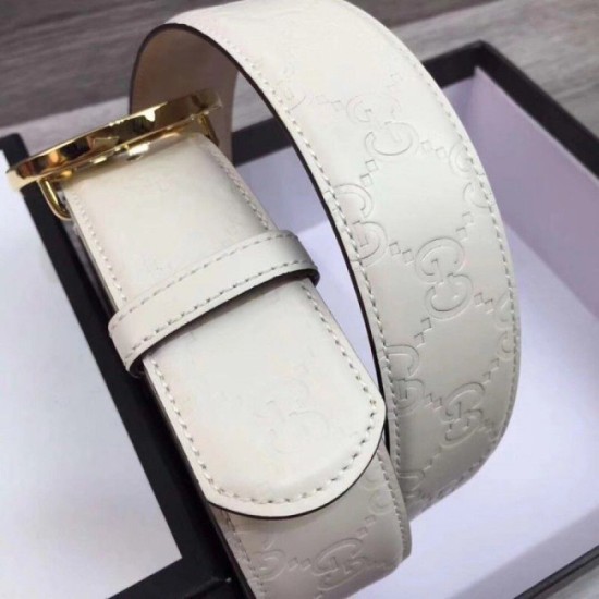 Replica Gucci Signature belt white 370543