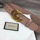 Replica Gucci belt with Double G buckle pink 400593