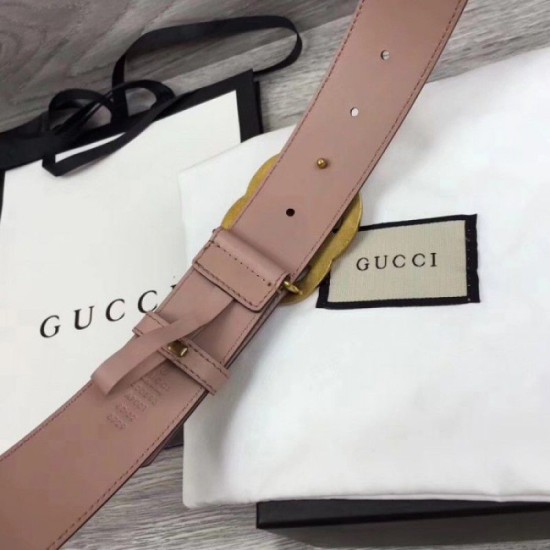 Replica Gucci belt with Double G buckle pink 400593