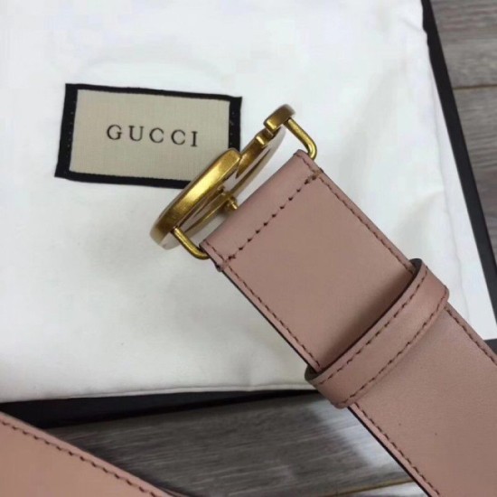 Replica Gucci belt with Double G buckle pink 400593