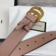 Replica Gucci belt with Double G buckle pink 400593