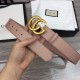 Replica Gucci belt with Double G buckle pink 400593
