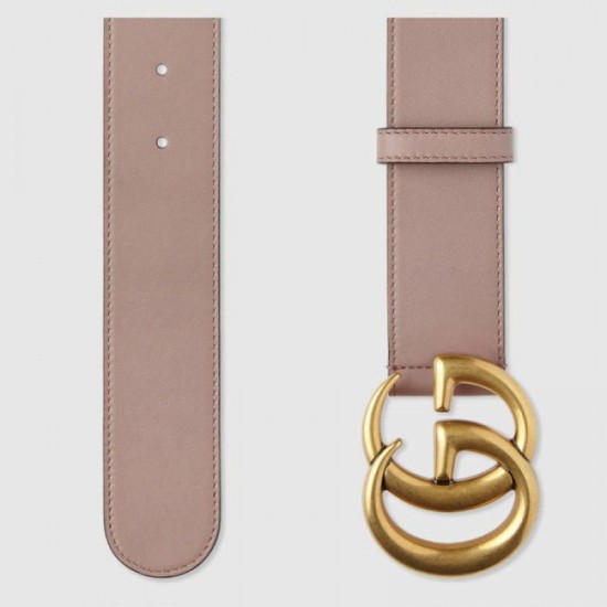 Replica Gucci belt with Double G buckle pink 400593