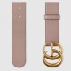 Replica Gucci belt with Double G buckle pink 400593