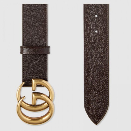 Replica Gucci belt with Double G buckle brown 406831