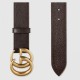 Replica Gucci belt with Double G buckle brown 406831