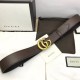 Replica Gucci belt with Double G buckle brown 406831
