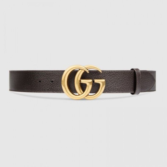 Replica Gucci belt with Double G buckle brown 406831