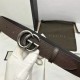 Replica Gucci belt with Double G buckle brown 406831