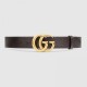 Replica Gucci belt with Double G buckle brown 406831