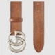 Fake Gucci belt with Double G buckle cuir 406831 Replica