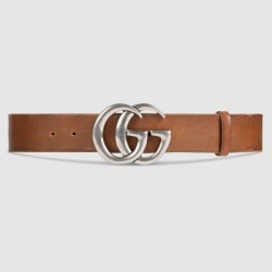 Fake Gucci belt with Double G buckle cuir 406831 Replica