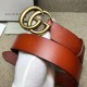 Fake Gucci belt with Double G buckle cuir 406831 Replica