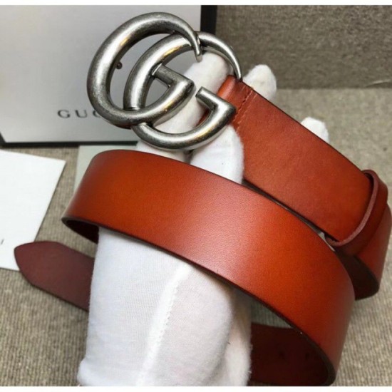 Fake Gucci belt with Double G buckle cuir 406831 Replica